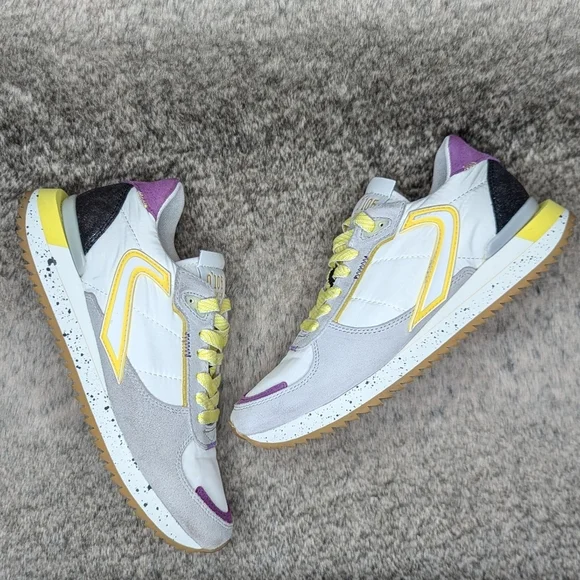 Zero Cent Cinq Runnix Trim Sneakers Grey Yellow Women's 37 - Picture 8 of 10